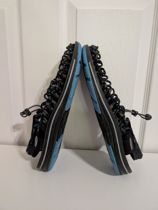 Keen Mens Sandals Uneek Bungee Cord Black Blue Rope Shoes Hiking Water Size 12 main image 8